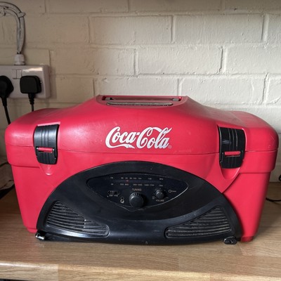 Coca-Cola Musik Kühlbox mit UKW Radio (funktioniert nicht) Retro Camping Picknick