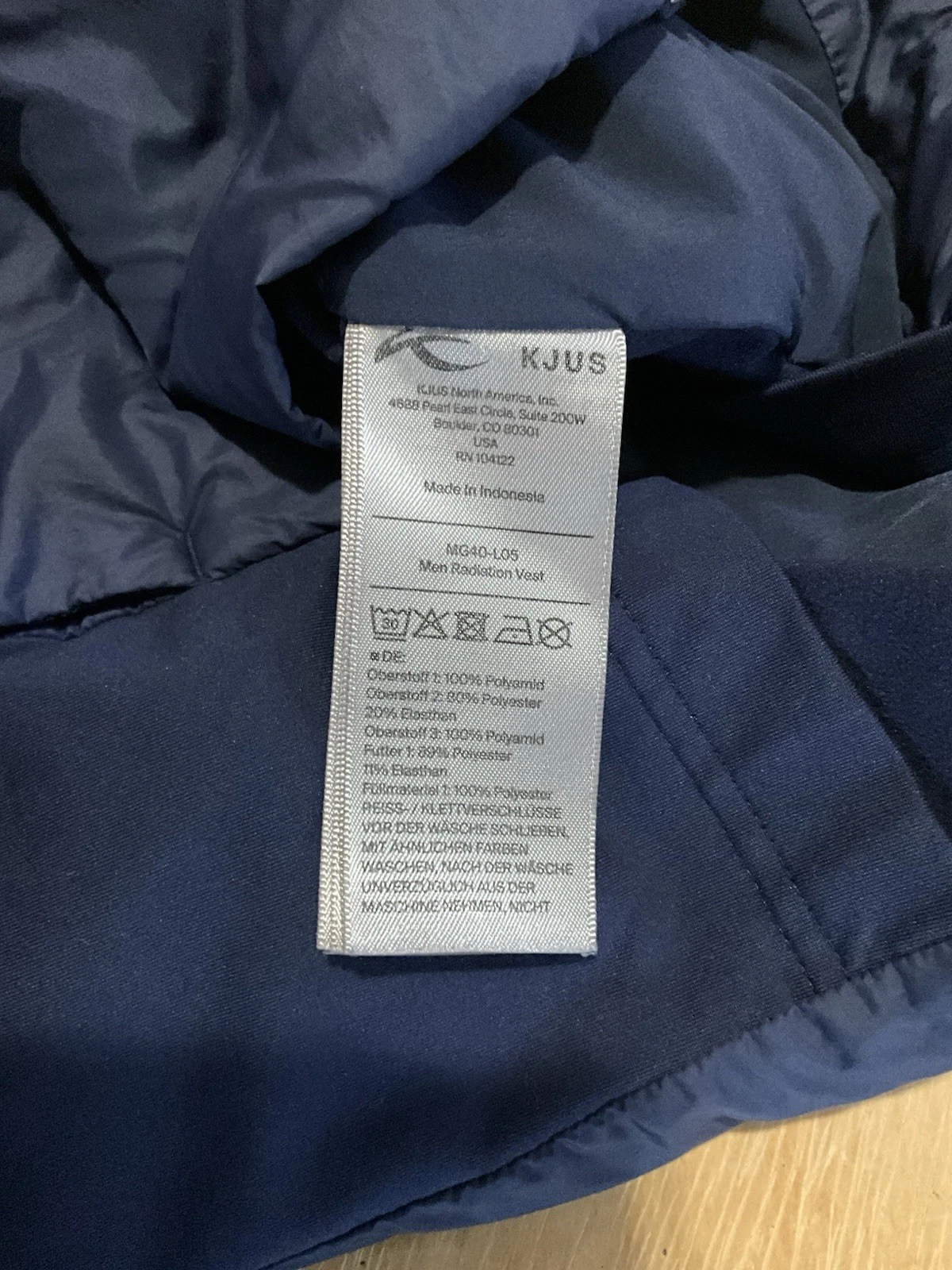 Kjus Radiation Golf Vest Mens 52 Large Navy image 5