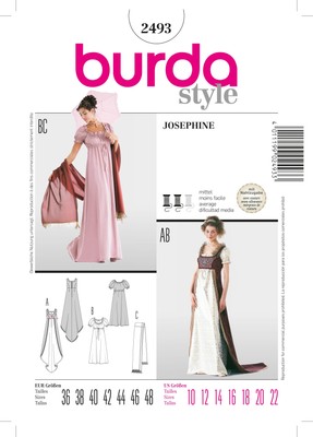 Burda Style Josephine Kleid Schnittmuster für stilvolle Kreationen B2493