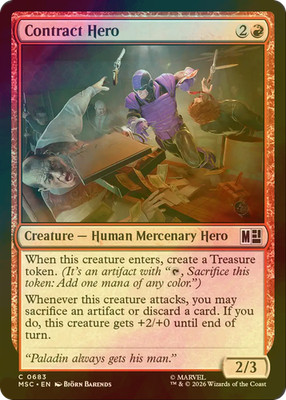 MTG Contract Hero FOIL MSC English