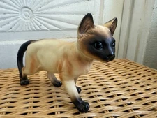 Vintage MCM Lefton Siamese Standing Cat Kitty Figurine