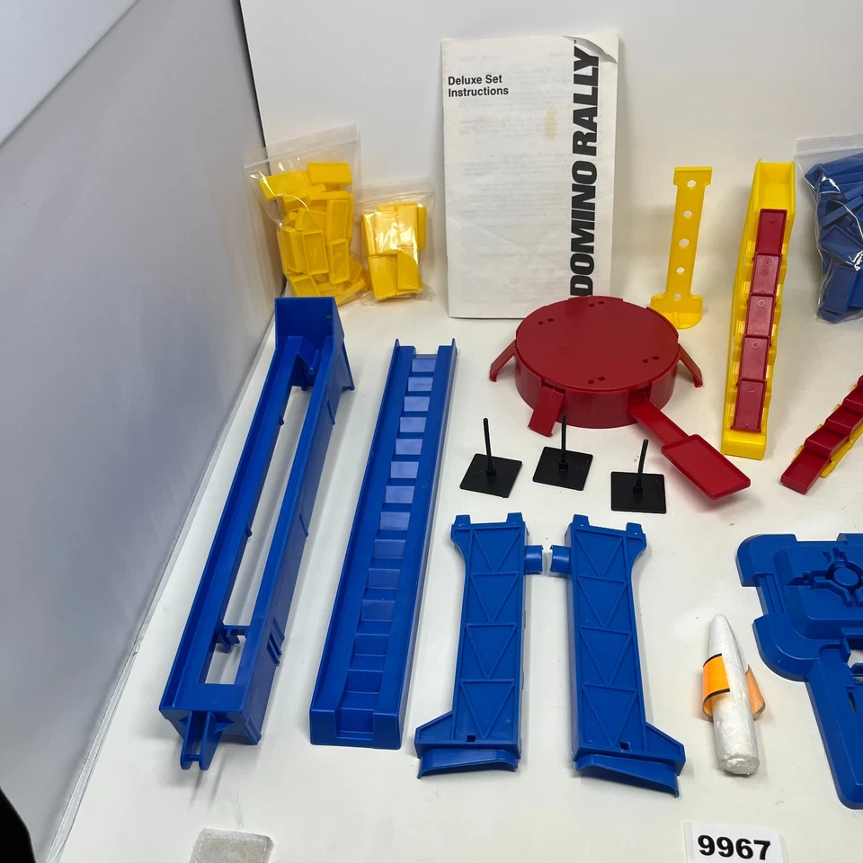 Vintage 1989 Domino Rally Deluxe Set - Pressman Games Missing Rocket Fins - Image 4 of 4