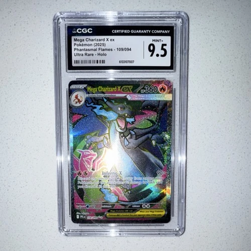 Pokémon Mega Charizard X EX Phantasmal Flames Ultra Rare Holo CGC 9.5 109/094