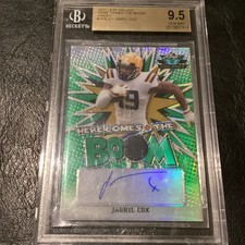 2021 Leaf Valiant Jabril Cox Here Comes The Boom RC Auto #6/99 LSU BGS 9.5/10 MT