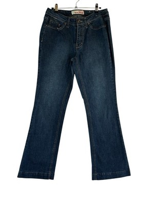 Faded Glory Classic Dark Wash Bootcut Jeans Y2K Low Rise Stretch Denim Size 8