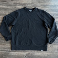 Eddie Bauer Men's XL Crewneck Fleece Sweatshirt Black Long Sleeve Casual