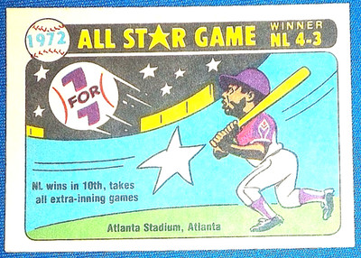1981 FLEER LAUGHLIN 1972 ALL-STAR GAME HANK AARON / PIRATES Logo FREE SHIPPING!