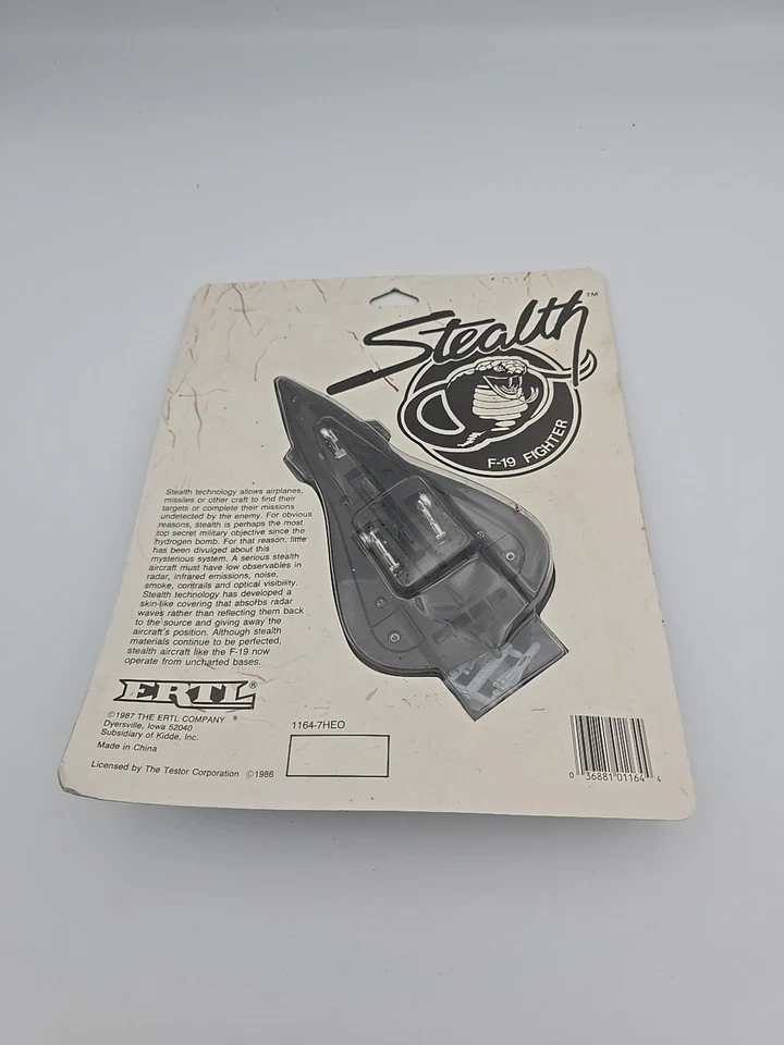 NIP Vintage 1987 ERTL Die-Cast Stealth F-19 Fighter Jet Airplane - Image 2 of 2