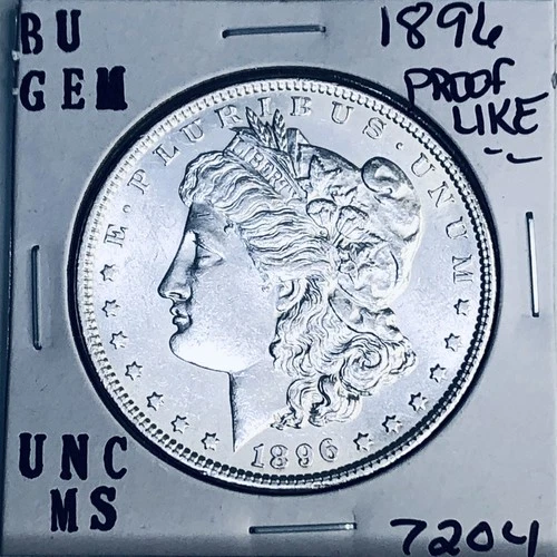 1896 BU GEM MORGAN SILVER DOLLAR UNC MS+++ U.S. MINT RARE COIN 7204