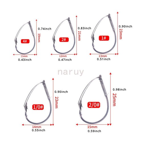 50 Pack For Wacky Rigging Weedless Bass Fishing Hooks Worm Lure Hooks Wacky Rig - Picture 13 of 15