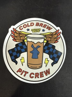 Dutch Bros Sticker Cold Brew Pit Crew April 2024 New