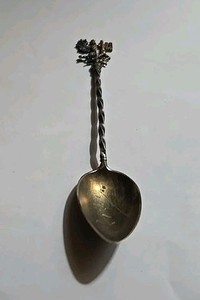 Antique Victorian  Germany Eagle Key Crest Twisted Handle Spoon "Geneve" in Bowl