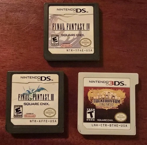 Final Fantasy DS And 3DS Bundle, III, IV, Curtain Call Cartridges Only-TESTED