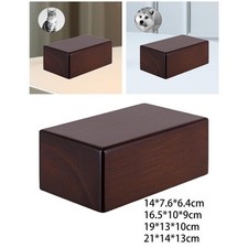 Wood Pet Urn Pet Keepsake Memory Box Supply Souvenir Gifts Solid Wood Pet
