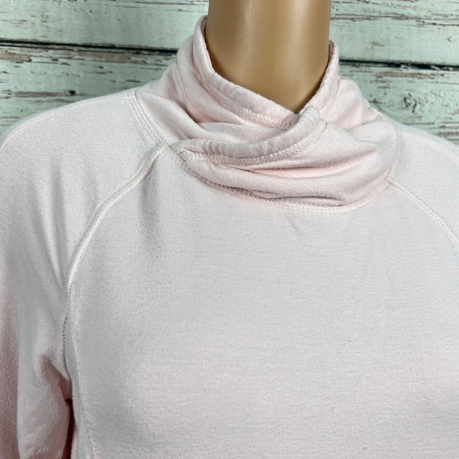 yogalicious high mockturtleneck pullover thumbholes sweatshirt