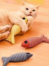 Catnip Pet Fish Kitten Toy Gift Interactive Simulation Fish Play Toys UK Seller