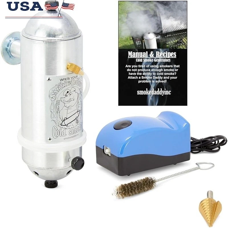 Portable Grilling Accessory Smoker BBQ Pellet Smokers W/ Adjustable Air Pump New