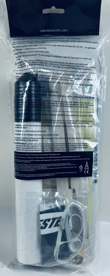 Estes Der Red Max Rocket Kit Skill Level 1 EST0651 new sealed - Image 3 of 3