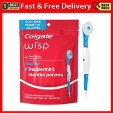 Colgate Max Fresh Wisp Disposable Mini Travel Toothbrushes, Peppermint- 24 Count
