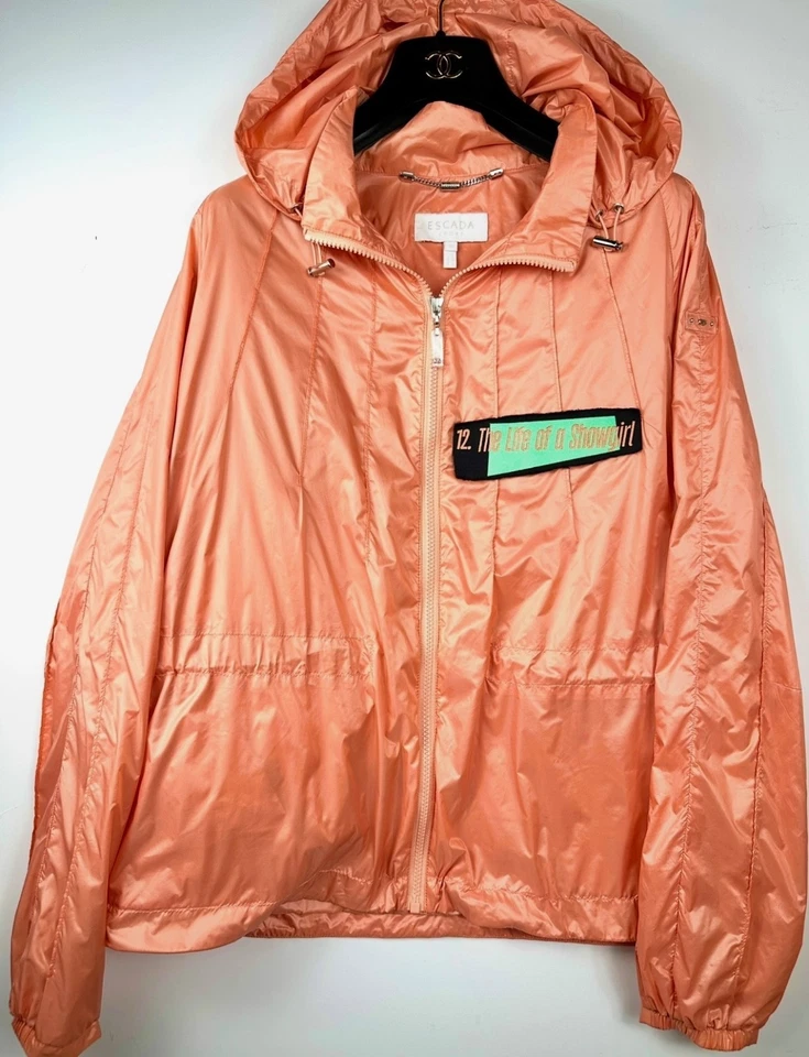 Escada Taylor Swift TLOAS Showgirl оранжевый Bomber нашивка куртка 38 40 8 10 CD M L - Изображение 2 из 4