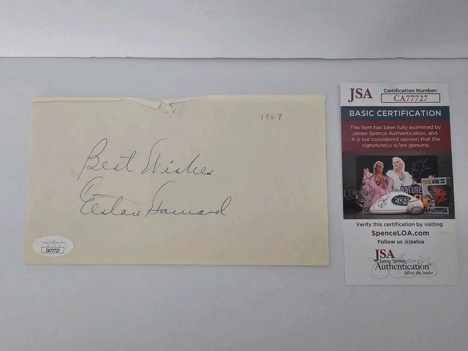 Elston Howard New York Yankees Large Paper Cut Signed Signature - JSA - Image 2 of 3