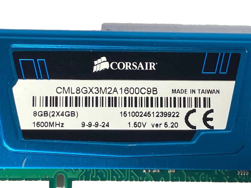 2 LOT Corsair Vengeance LP RAM DDR3 8GB (2x4GB) 1.50V 1600MHz CML8GX3M2A1600C9B - Image 3 of 3