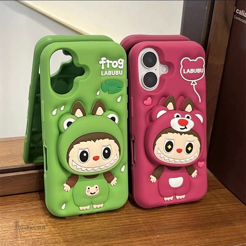 LOTSO FROG KAWAII LABUBU PHONE CASE FOR IPHONE SMARTPHONE BLIND BOX POP  MART V22