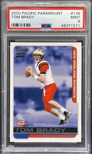 2000 Pacific Paramount - Tom Brady Rookie Card #138 - RC - Graded PSA 9 MINT