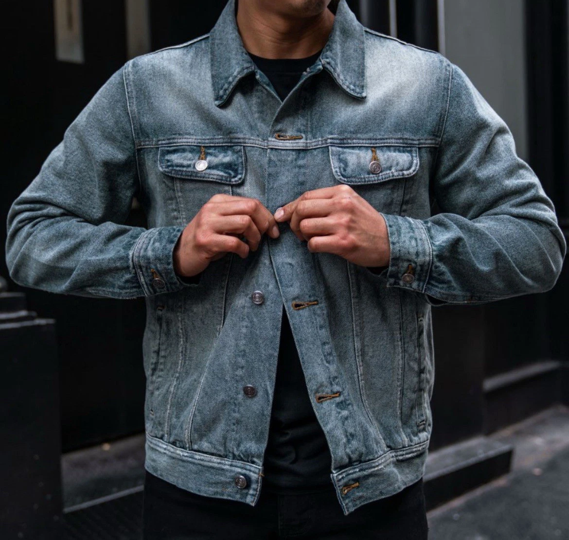 New Thursday Men Trucker Blue Denim Button Up Jacket Size Medium
Opens in a new window or tab
