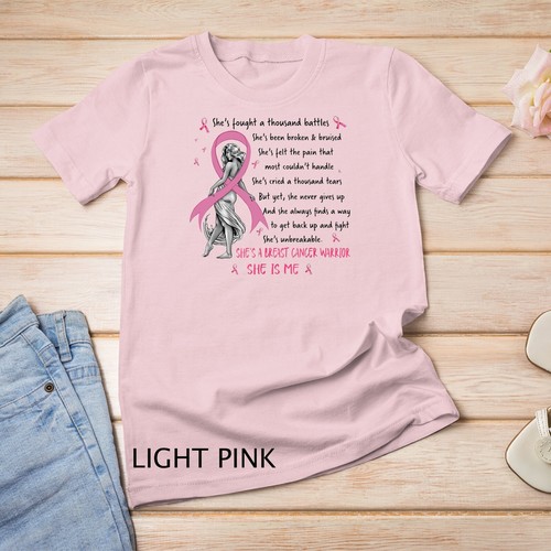 Camiseta unisex She's A Breast Cancer Warrior She Is Me - Cáncer de mama - Imagen 8 de 15