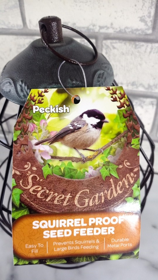 Peckish Secret Garden Squirrel 🐿️ Proof Seed Feeder Prevents Large