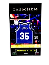 Duke Blue Devils Danny Ferry jersey lapel pin-Retro Classic Collectible