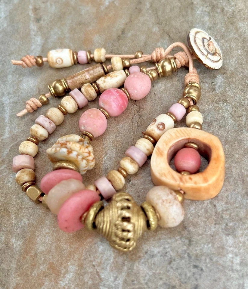 Peach Blossom Inspired Boho Chic Bracelet - Image 2 of 4
