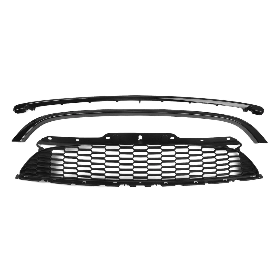 1Set Front Bumper Grille Mesh +Frame Cover For Mini Cooper R55 R56 R57 2007-2015 - Image 2 of 4