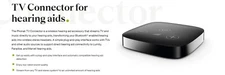New Phonak TV Connector V2 wireless accessory with all cords