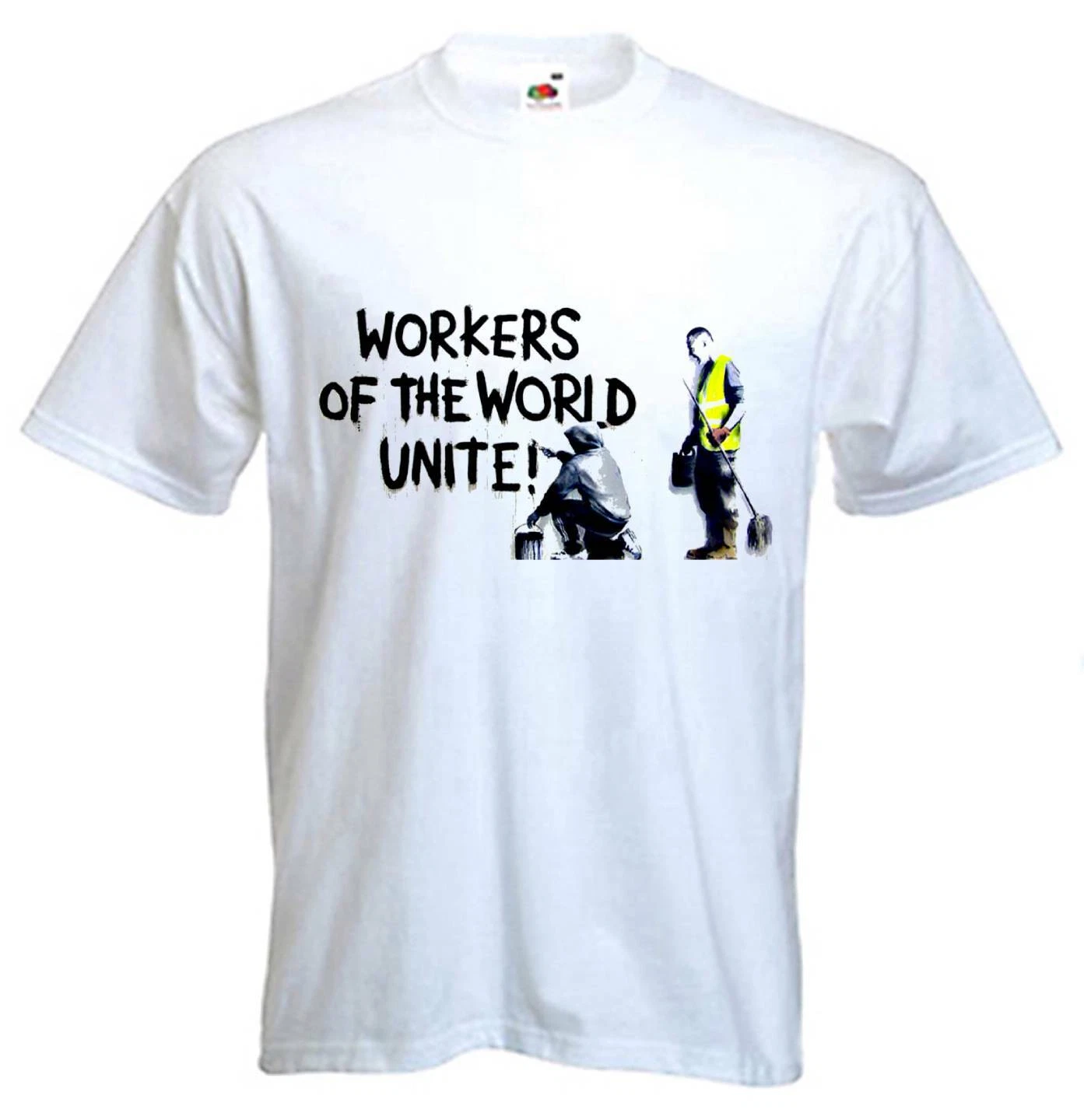 BANKSY WORKERS OF THE WORLD UNITE T-SHIRT - Karl Marx - Sizes S to 3XL BANKSY WORKERS OF THE WORLD UNITE T-SHIRT - Karl Marx - Sizes S to 3XL