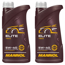 Mannol Elite 5w40 Fully Synthetic Engine Oil Petrol Diesel Car Start Stop 1L x 2 7.90 per litre