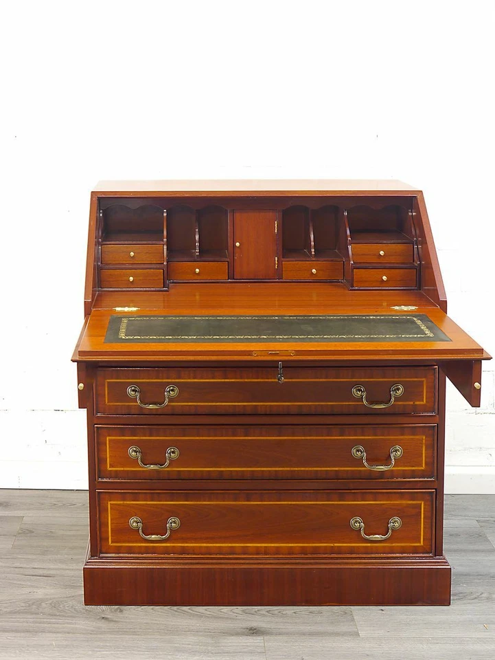 Sekretär Schreibsekretär Schreibkommode im englischen Stil in Mahagoni (9947) - Bild 3 von 4