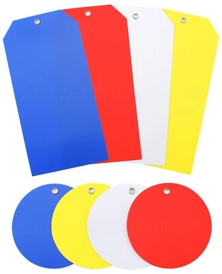 CLEVERDELIGHTS Plastic Tags - Choose Size/Qty - Waterproof Tearproof - 3" 5" 6" 100 200 500