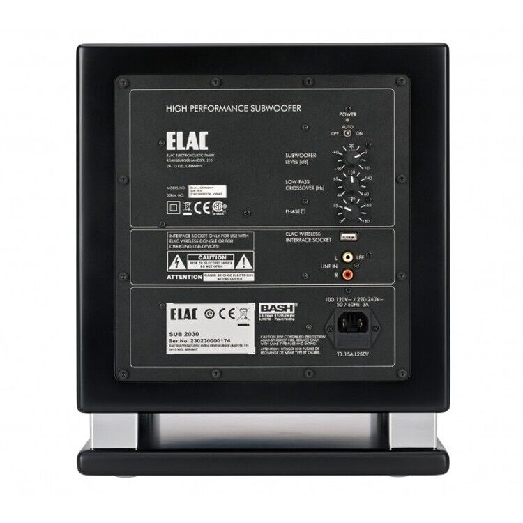 Thumbnail - Elac Sub 2030 Satin Schwarz | Kompakter Aktiver Downfire Subwoofer