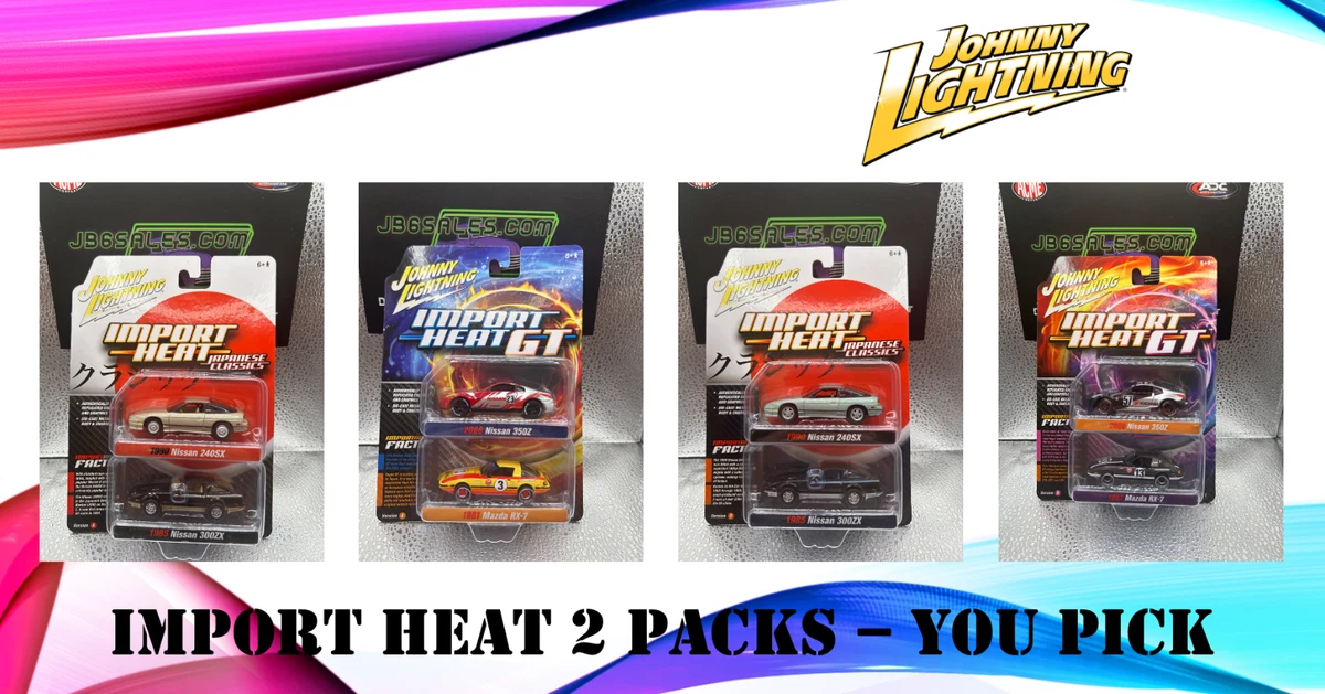 ミニカー Johnny Lightning Should've Seen Johnny Lightning Import Heat 2 Packs - Nissan 350Z & Mazda RX-7 or