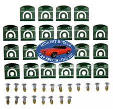 Rear Window Glass Trim Molding Clips Reveal Set Fits 66-67 Belvedere Coronet B36