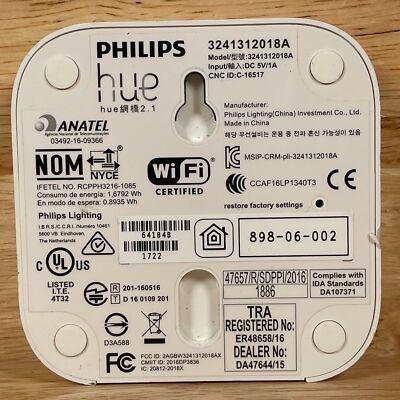 Philips 3241312018A HUE Bridge 2.1 5V Bluetooth Wi-Fi Lighting
