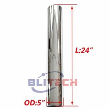 Chrome Straight Stack Pipe 5 Inch 5 Od X 24 36 4860 Inch Truck Exhaust Pipe Chrome Straight Stack Pipe 5 Inch 5 Od X 24 36 4860 Inch Truck Exhaust Pipe