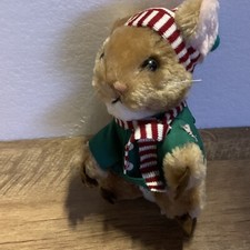 Dakin MERRY MOUSE Christmas Plush Vintage Priscilla Hillman 7  stuffed toy 1981