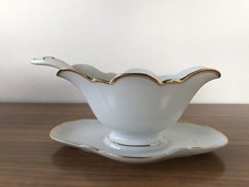 Salsiera Anni 60 H & Co. SELB BAVARIA Bianca Con Filo D’oro