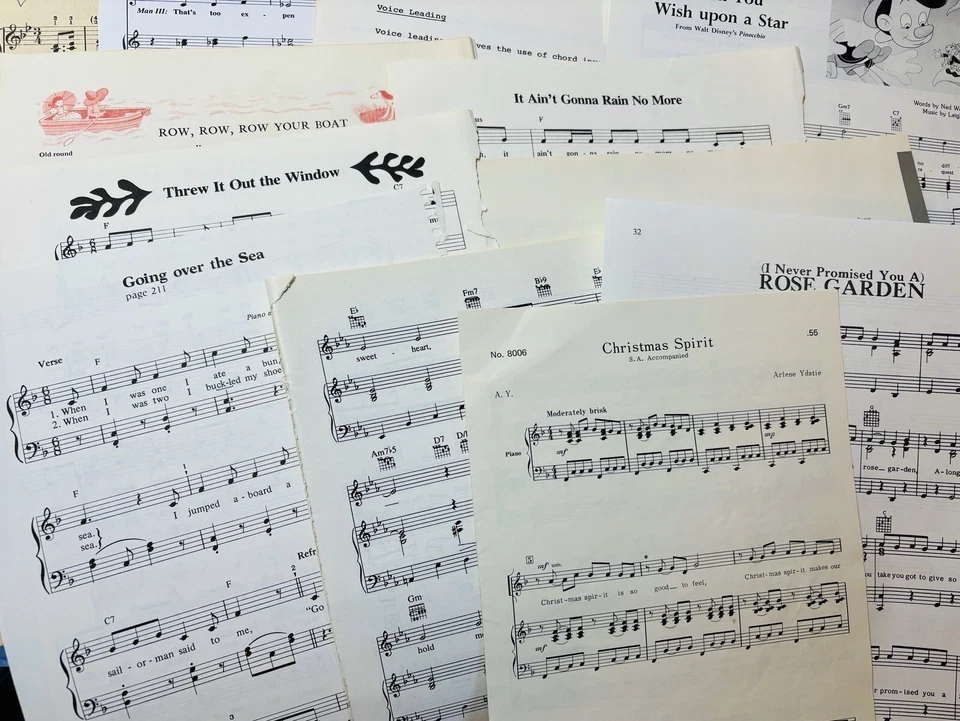 Lote mixto de 100+ suministros de diario basura de música vintage álbum de recortes papel collage Foto 3 de 4