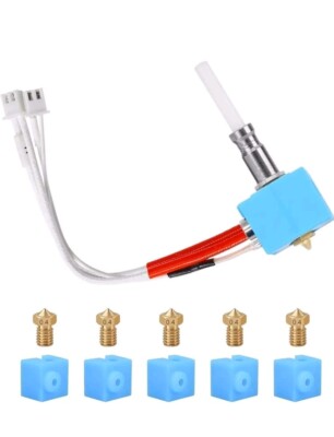 Hotend Kit for Anycubic Kobra 3D Printer with 5 Silicone Socks and 5 Nozzles 0.4