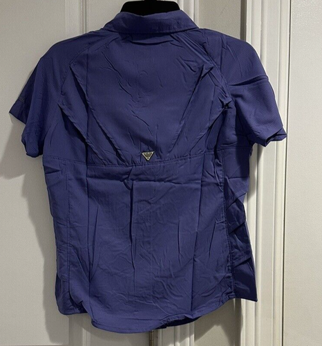 Columbia PFG Button Up Shirt Youth Boys Size M Vented Omni Shade Purple, NEW NWT - Picture 4 of 14
