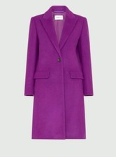 Marella By Max Mara Wool Coat, Fuchsia Pink Uk 10 Rrp £450 Bnwt New Season